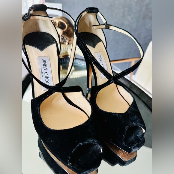 Jimmy Choo Velvet Heels - Picture 2 of 5